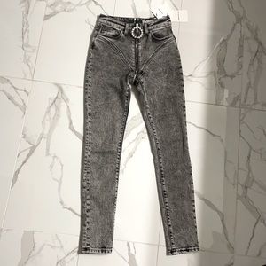 Alessandra Rich crystal-embellished skinny jeans